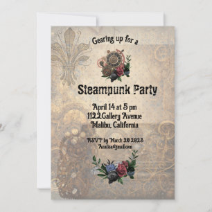 Steam Punk Fête à thème Invitation