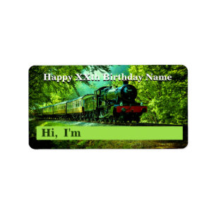 Steam Train Homme's Birthday Party NOM STICKERS