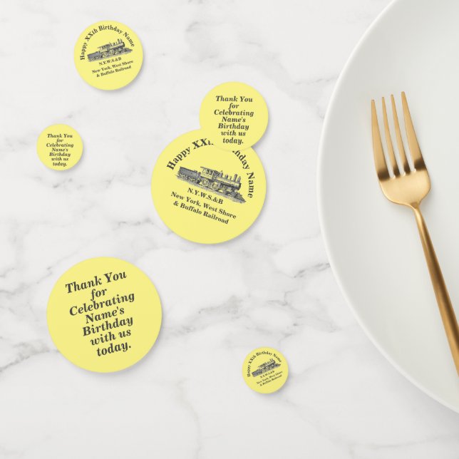 Steam Train homme's Birthday Party Table Confetti (Groupe)