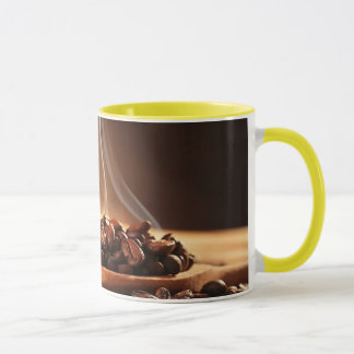 Steaming Coffee Beans Sticker for Mug Lovers