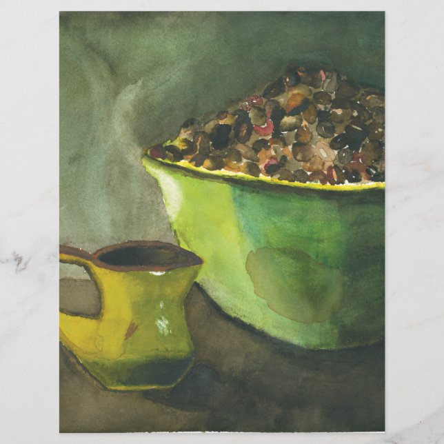 Steaming Morning Cup Cup of Coffee Bowl Coffee Bea (Devant)