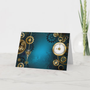Steampunk Arrière - plan turquoise avec Gears