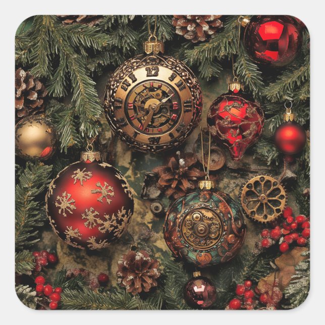 Steampunk Christmas Stickers (Devant)