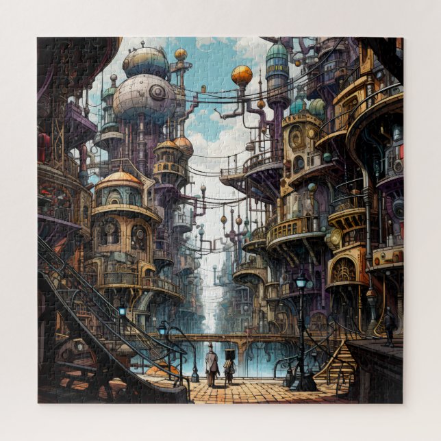 Steampunk City Apartments Puzzle (Vertical)