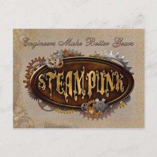 Steampunk Engineers Gears Carte postale