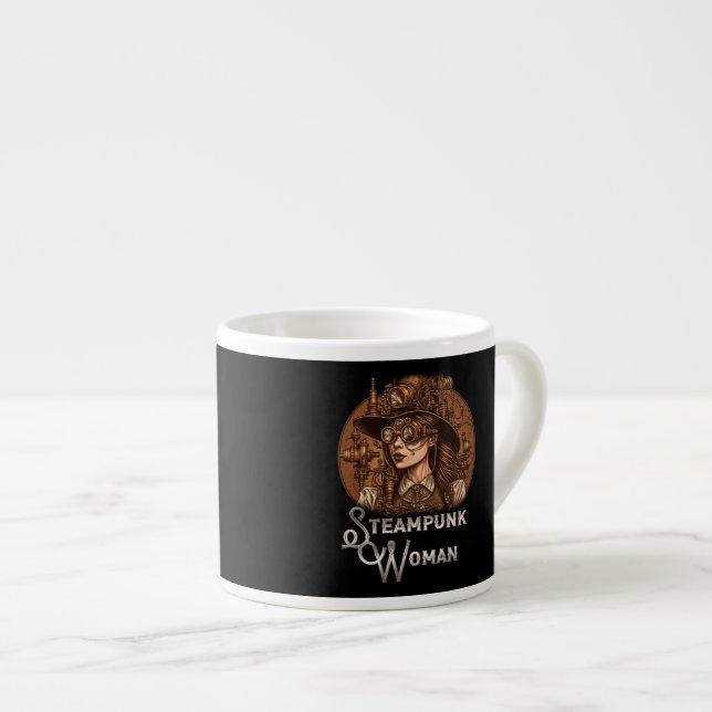Steampunk Femme Espresso Mug (Devant droit)
