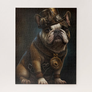 Steampunk French Bulldog, Puzzle futuriste rétro