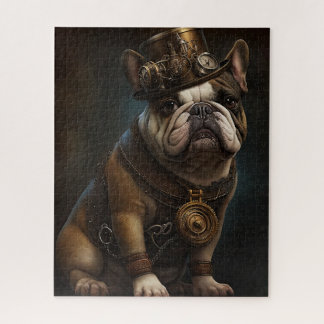 Steampunk French Bulldog, Puzzle futuriste rétro