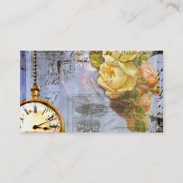 Steampunk in Rose Timepiece Cartes de visite (Devant)
