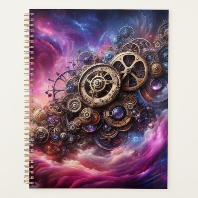 Steampunk Industrial Clocwork Purple and Pink (Devant)