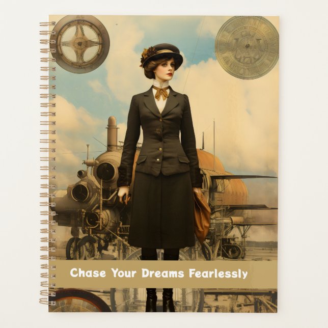 Steampunk Lady Chasse Vos Rêves Sans Peur (Devant)