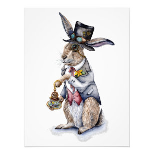 Steampunk March Hare Photo Print