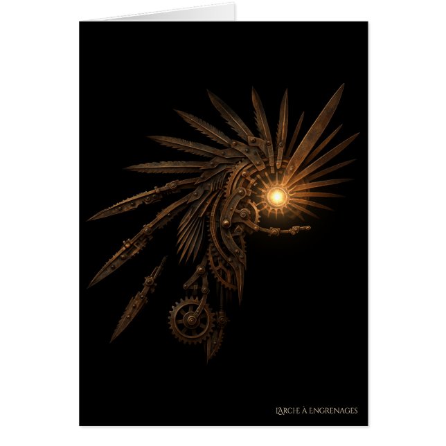 Steampunk Mechanical Wings – Carte (Devant)