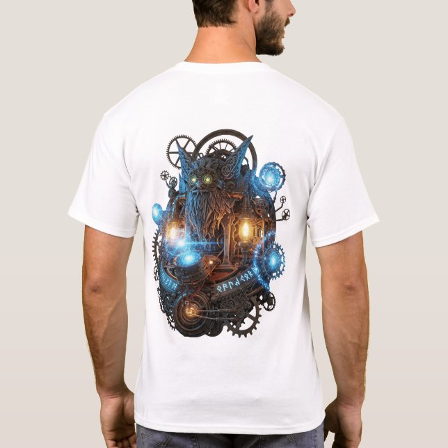 Steampunk Owl Guardian T-Shirt (Dos)