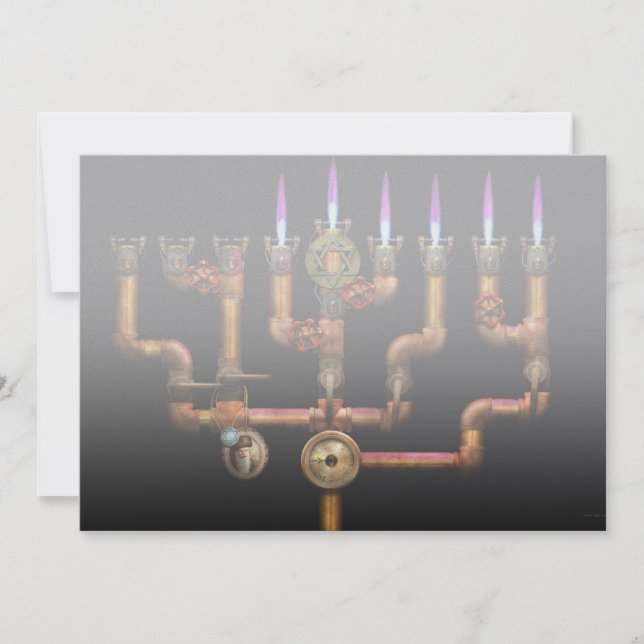 Steampunk - Plomberie - Éclairage de la Menorah (Devant)