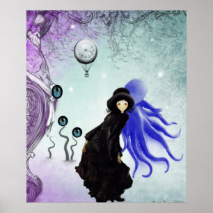 Steampunk Pop Surréalisme Art Poster - Vous regard