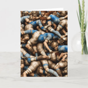 Steampunk Rugby - Carte de voeux Rugby
