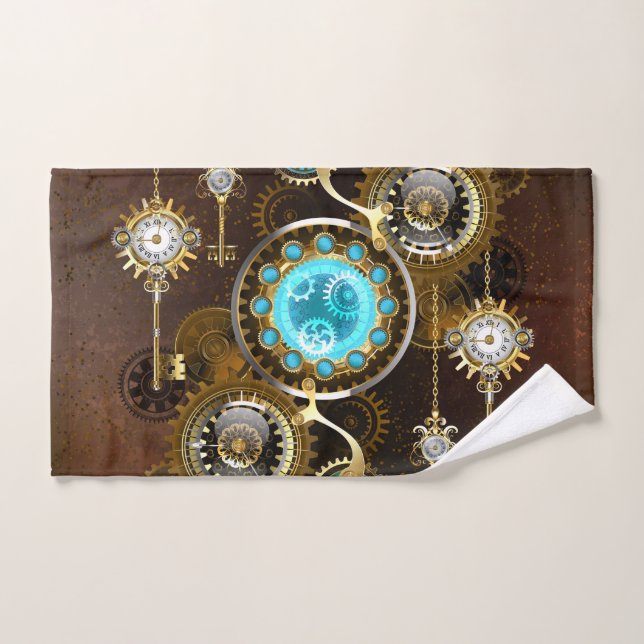 Steampunk Rusty Background (Serviette à main)