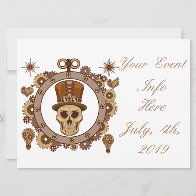 Steampunk Thème Top Hat Skull Thunder_Cove (Devant)