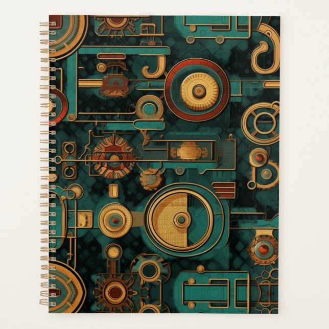 Steampunk Turquoise Red Gold (Devant)