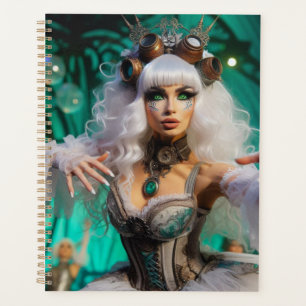 Steampunk Victorian Futuristic Green Dancer