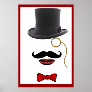 steampunk victorian gentleman man abstrait poster