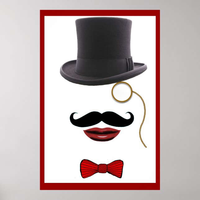 steampunk victorian gentleman man abstrait poster (Devant)