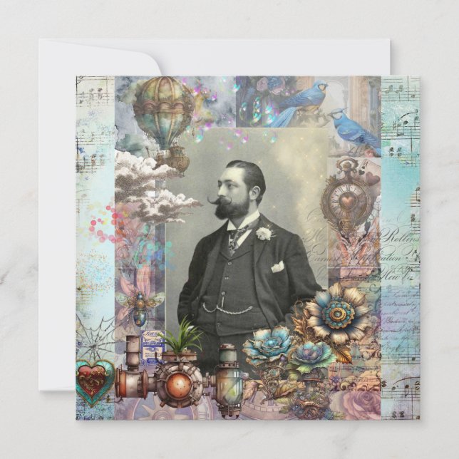 Steampunk Victorian Man et son rêve Merci (Devant)