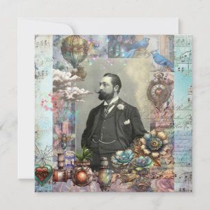 Steampunk Victorian Man et son rêve Merci