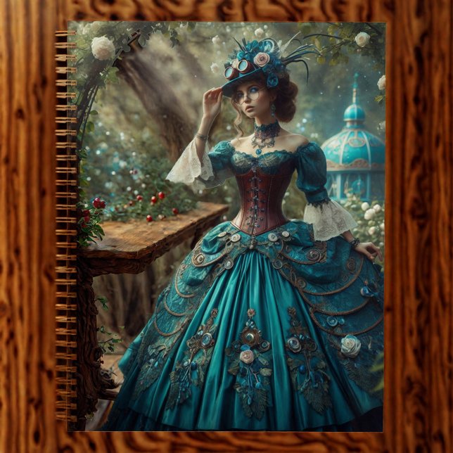 Steampunk Vintage Victorian Lady dans un jardin (Créateur téléchargé)
