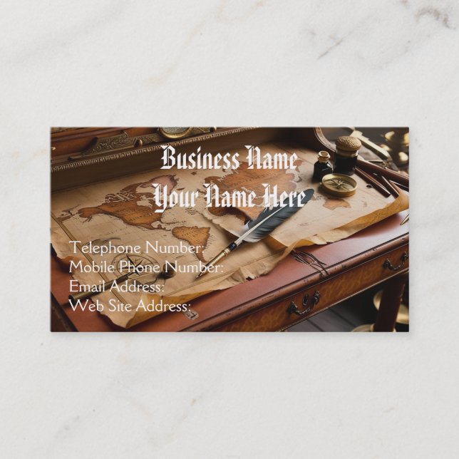 Steampunk Vintage Vieux Monde Thème Carte (Devant)