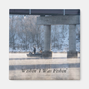 Steamy Winter Fishing Lake Taneycomo Magnet