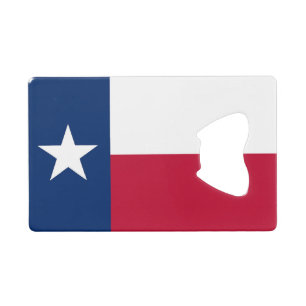 Steel Bottle Opener avec le drapeau du Texas, USA