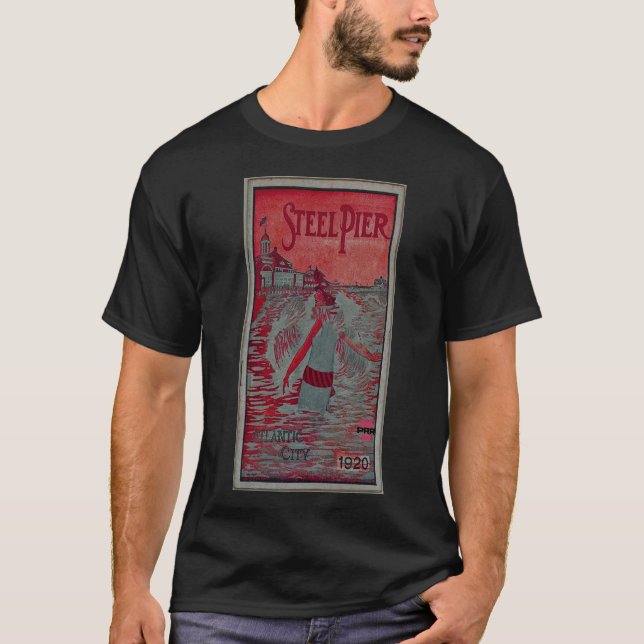 Steel Pier via Pennsylvania Railroad T-shirt (Devant)