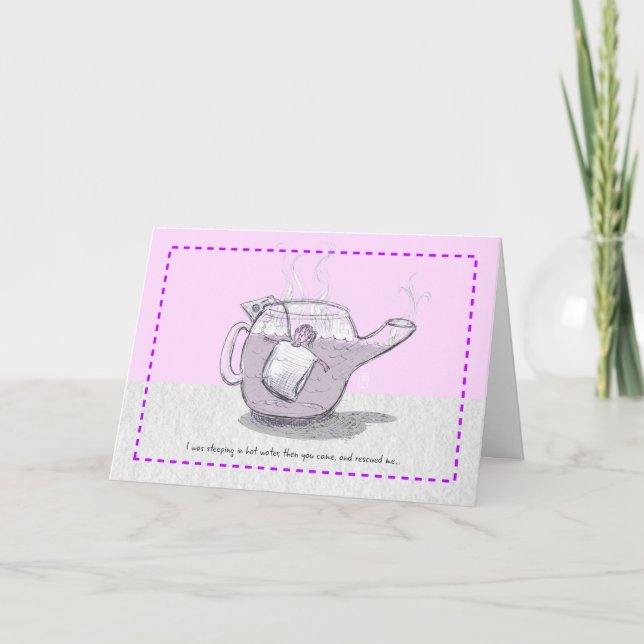 Steeping "Je tremblais dans l'eau chaude" Carte de (Devant)