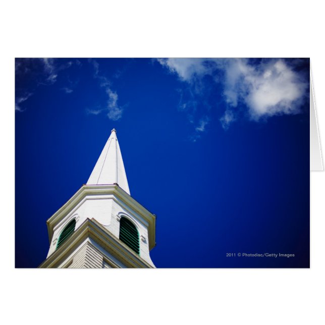 Steeple de l'église de la Nouvelle-Angleterre avec (Devant horizontal)