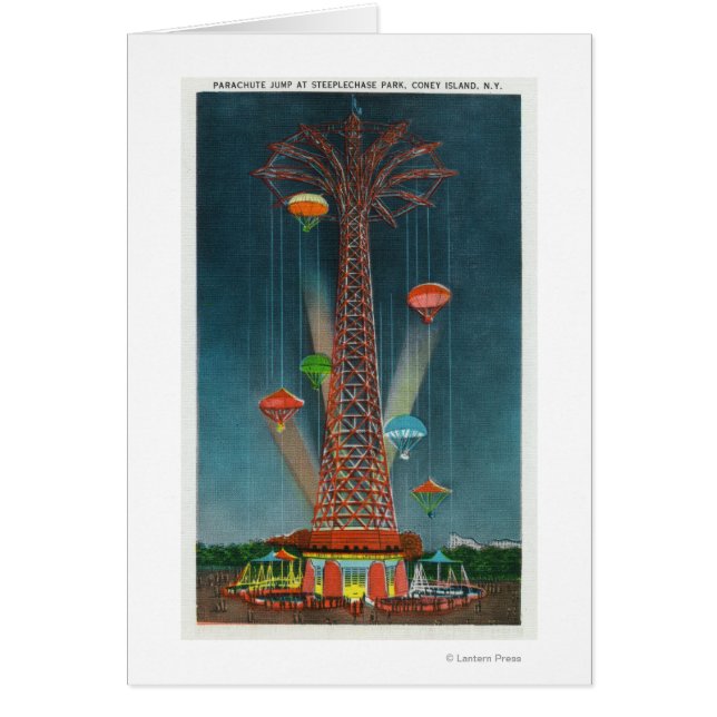 Steeplechase Park Parachute Vue de la nuit (Devant)