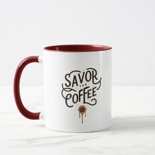 Steer et savourer le café Mug (Gauche)