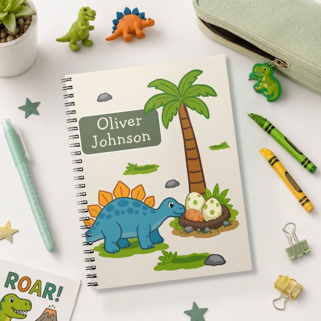 Stégosaure Personnalisé Cahier École Dinosaure Mig (Créateur téléchargé)