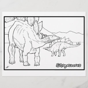 Stegosaurus - Page de coloriage.