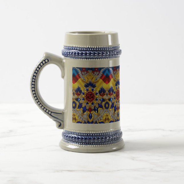 Stein Mug avec des couleurs roumaines Design (Gauche)