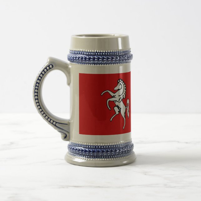 Stein Mug avec Drapeau de Kent, Angleterre (Gauche)