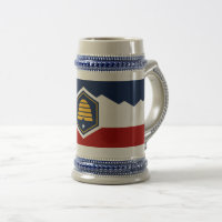 Stein Mug avec drapeau de l'Utah, États-Unis