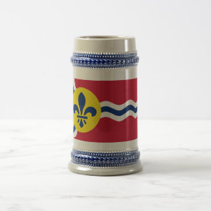 Stein Mug avec Drapeau de Saint Louis, Missouri