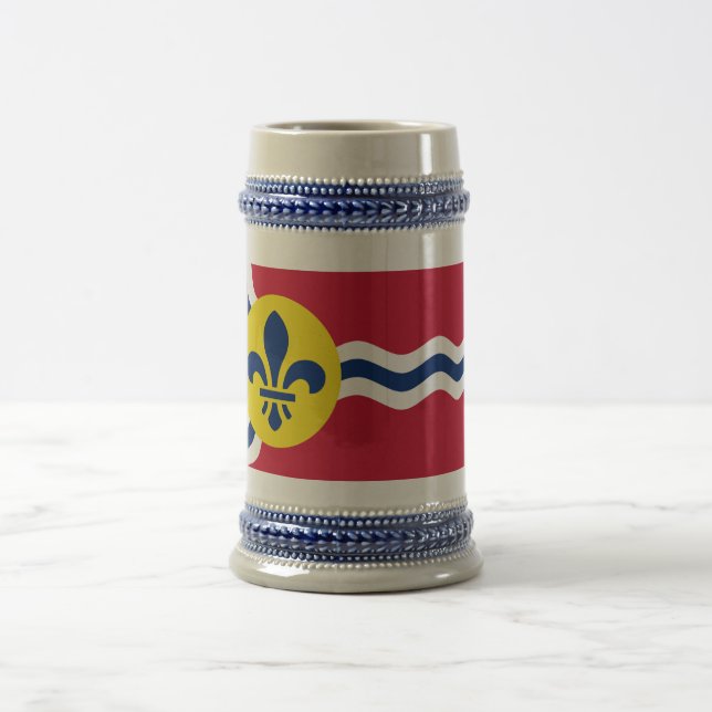 Stein Mug avec Drapeau de Saint Louis, Missouri (Centre)