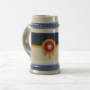 Stein Mug avec le drapeau de Tulsa, Oklahoma