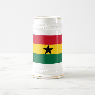 Stein Mug avec le drapeau du Ghana
