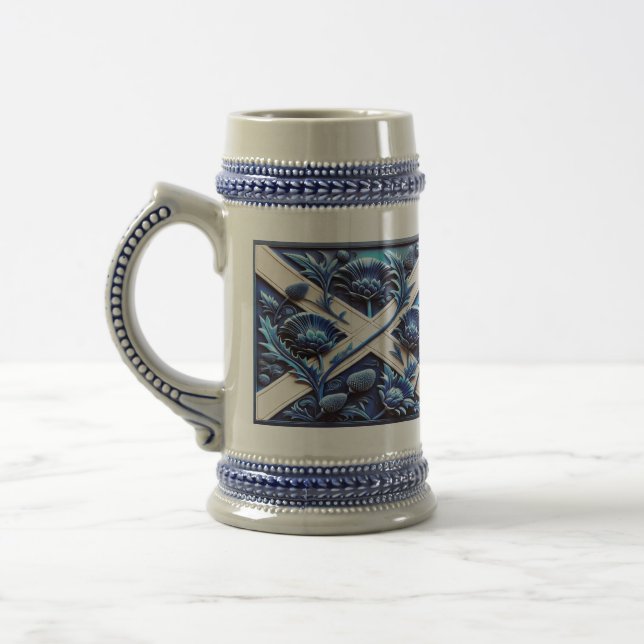 Stein Mug avec Scottish Thistles Design (Gauche)