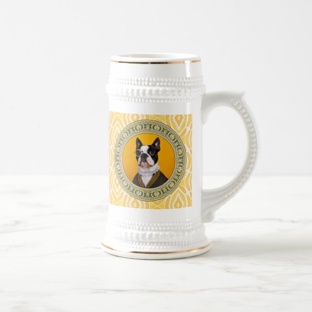 Stein Mug - Boston Terrier Gentleman avec Monocle (Droite)