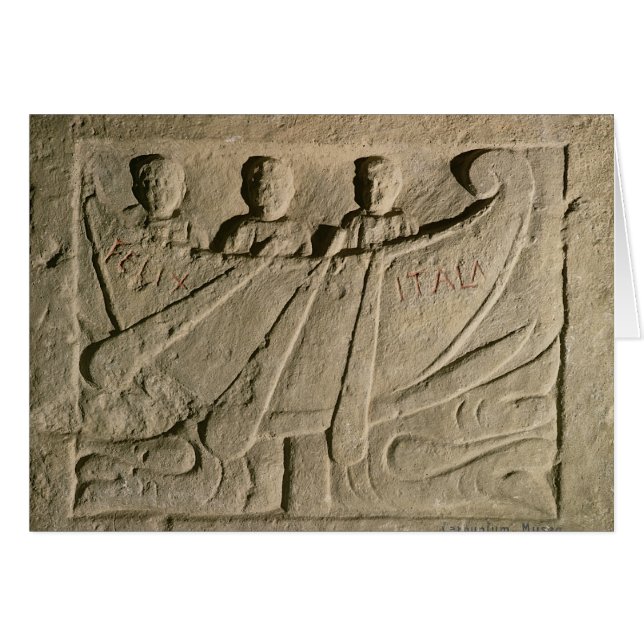 Stela dépeignant un bateau d'aviron 'Felix Itala (Devant horizontal)